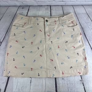 WOMAN WITHIN Anchor Print Skort Shorts Under Skirt Size‎ 14W